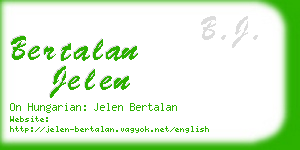 bertalan jelen business card